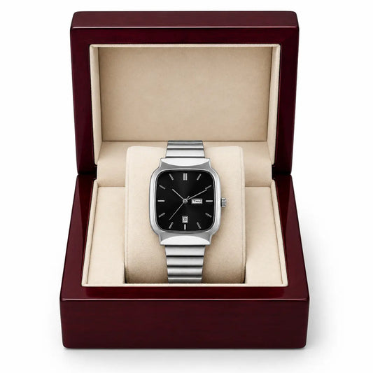Casio Classic Square Analog Watch - Black Dial