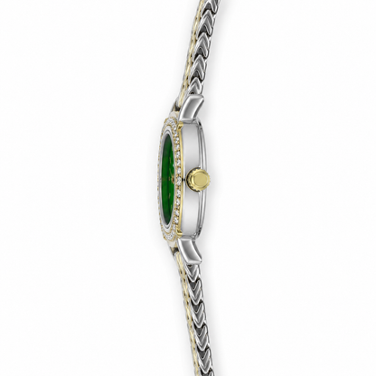 Festina Emerald Green Crystal Chevron Watch