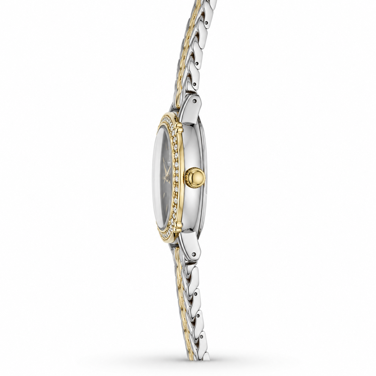 Festina Black Dial Crystal Chevron Watch