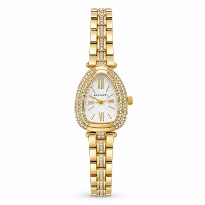 Luna Crystal Oval Gold Watch
