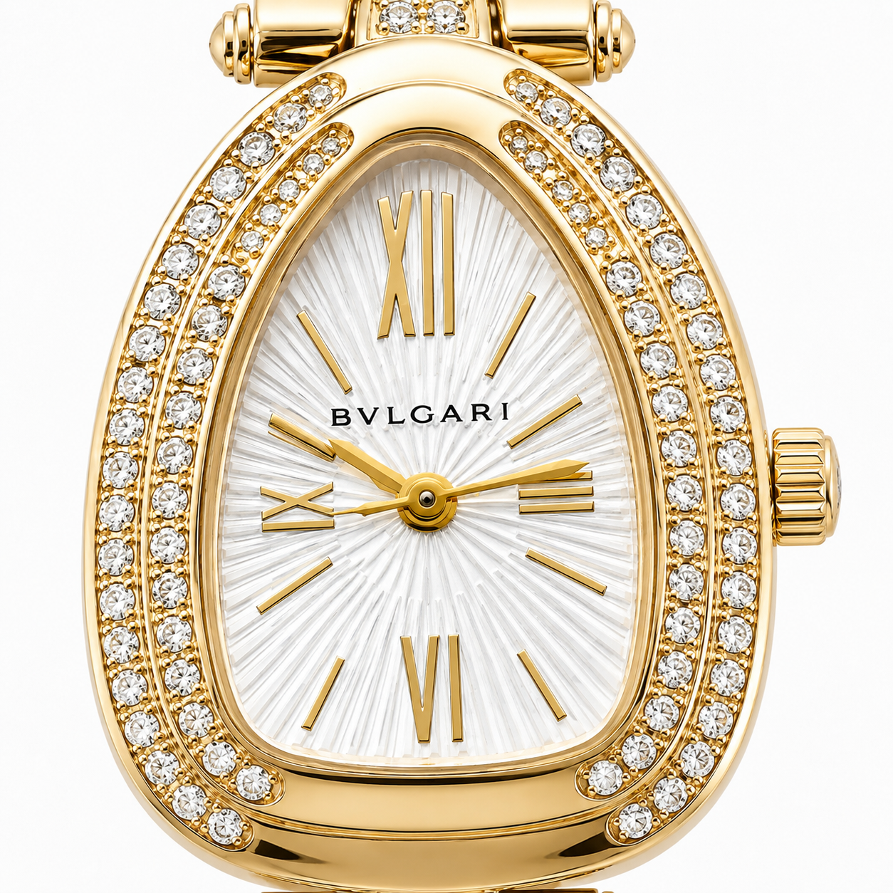 Luna Crystal Oval Gold Watch
