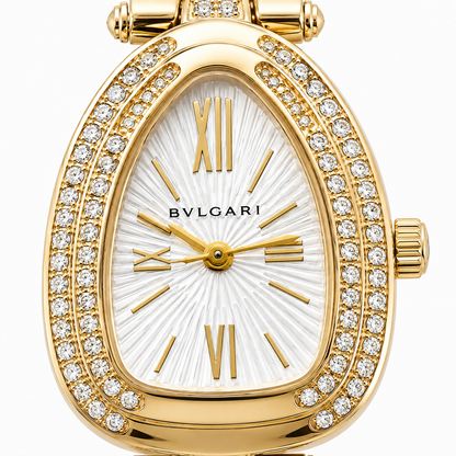 Luna Crystal Oval Gold Watch