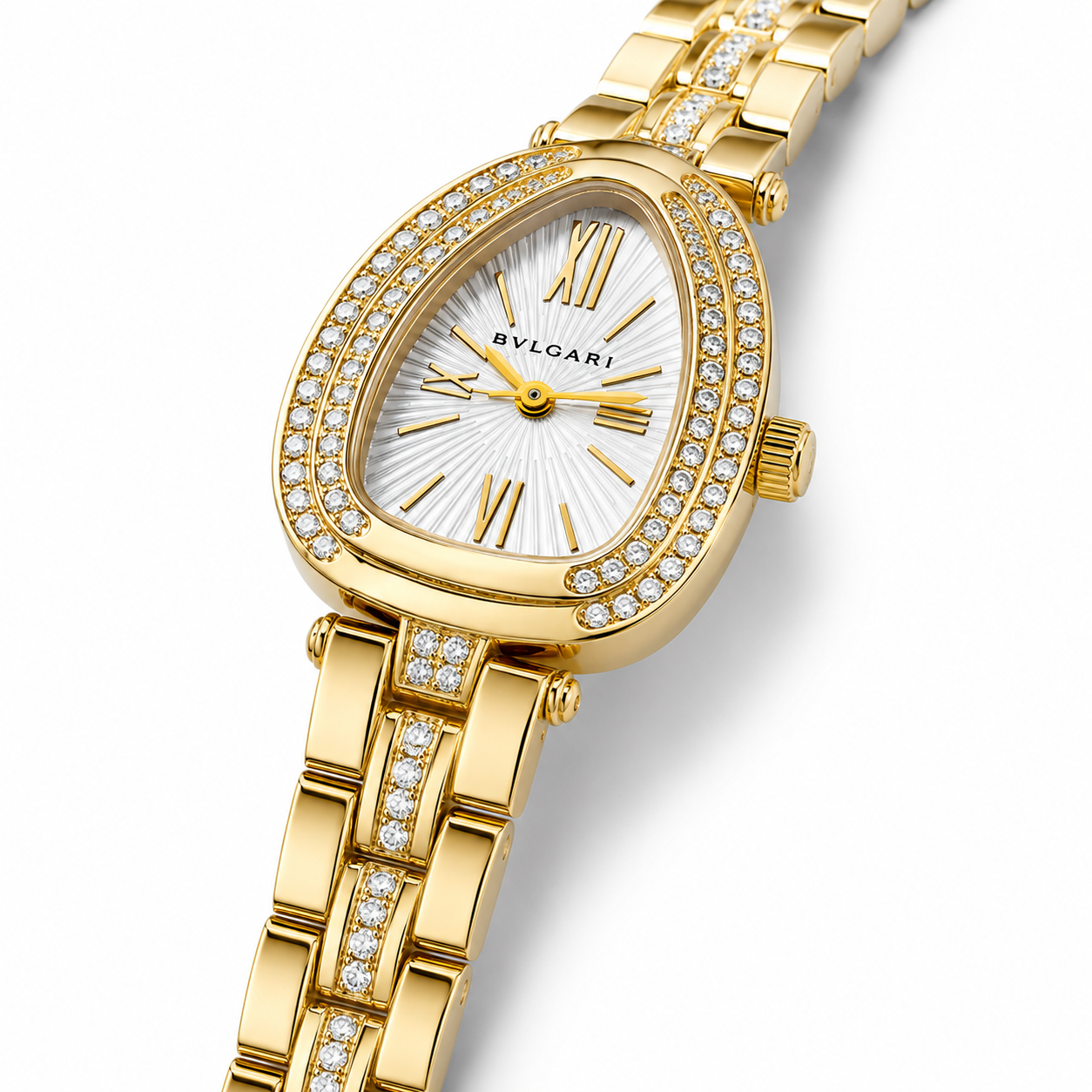 Luna Crystal Oval Gold Watch