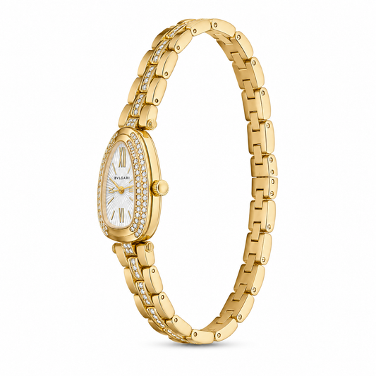 Luna Crystal Oval Gold Watch