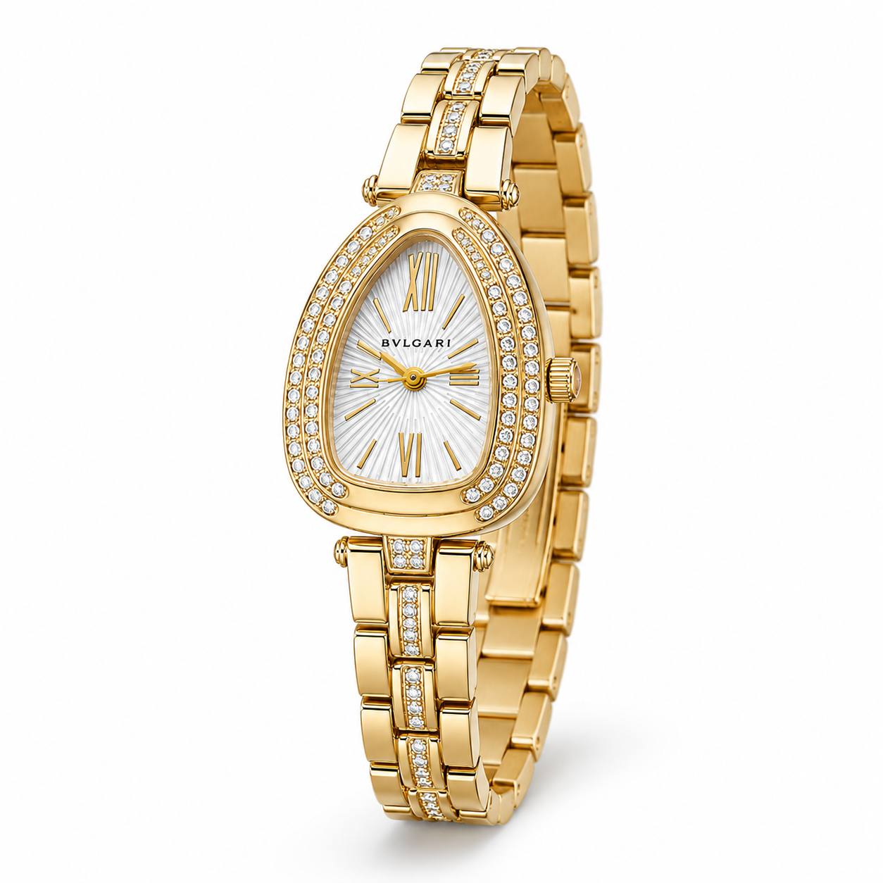 Luna Crystal Oval Gold Watch