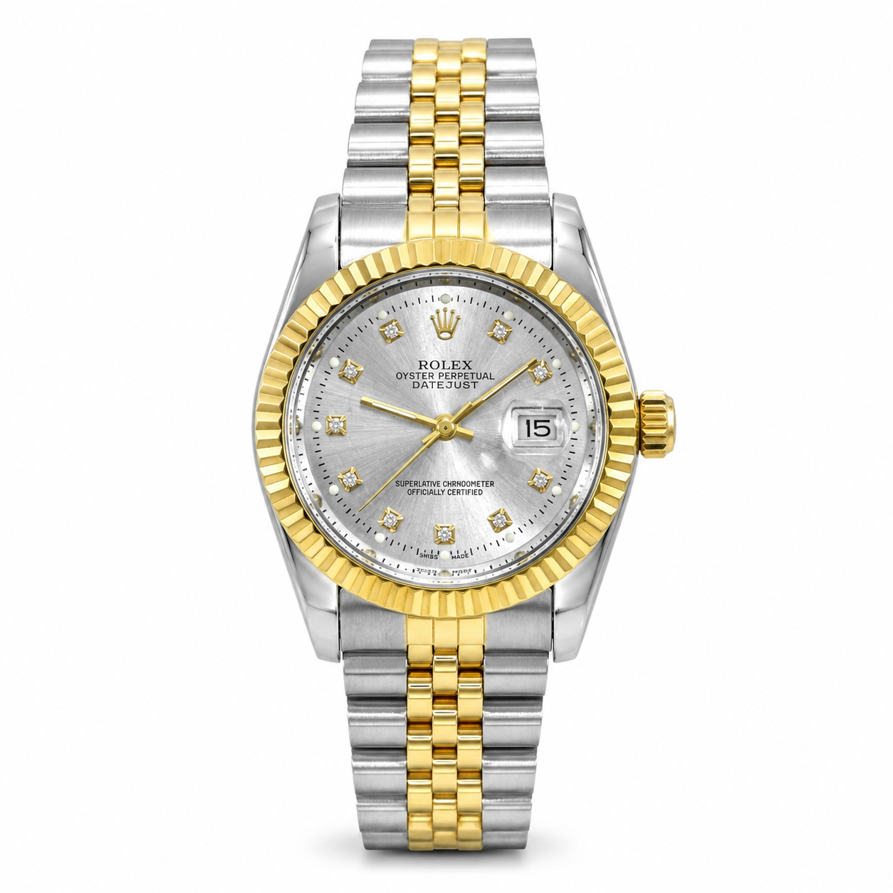 Rolex Datejust Two-Tone Diamond Dial Watch