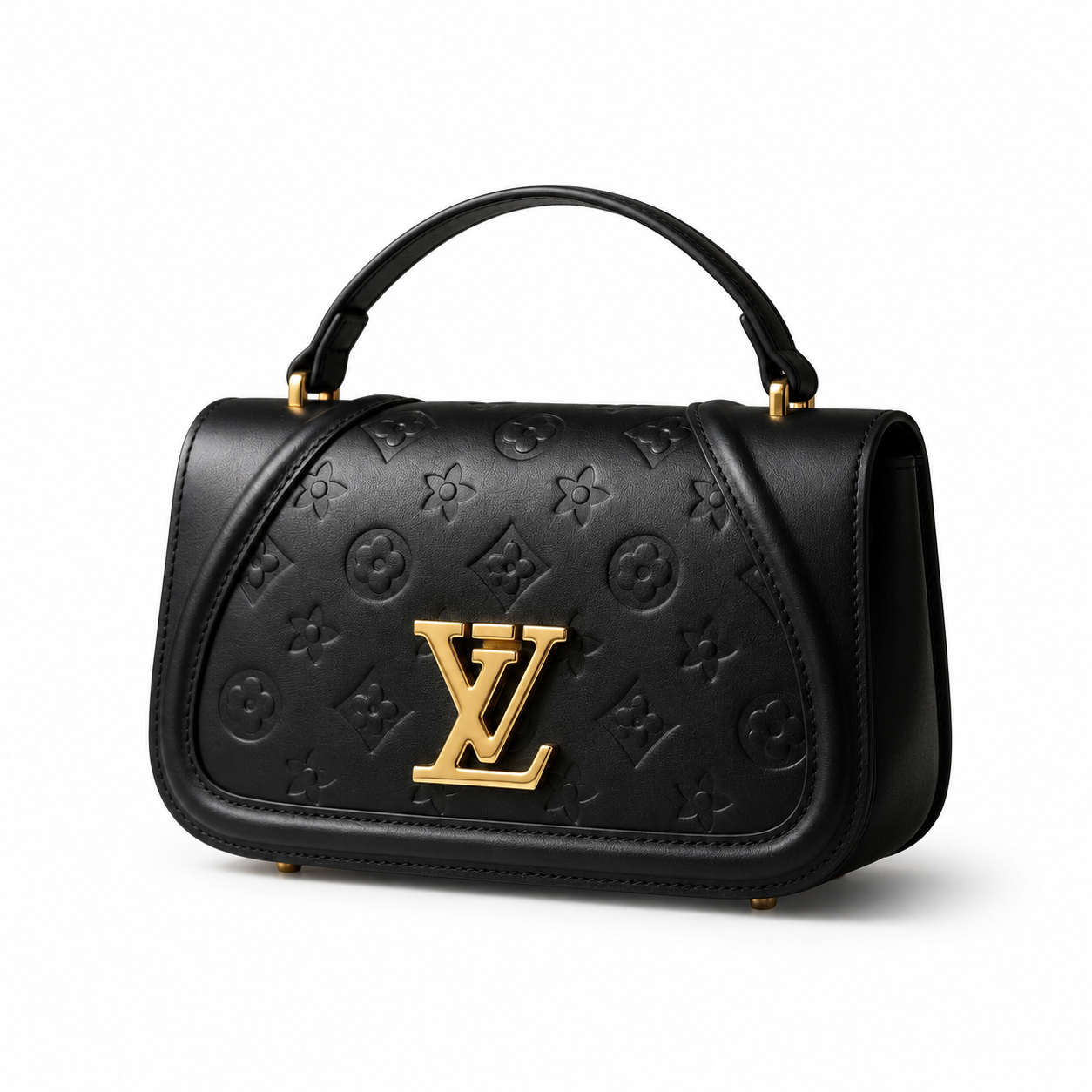 Louis Vuitton Monogram Embossed Cross & Top Handle Bag