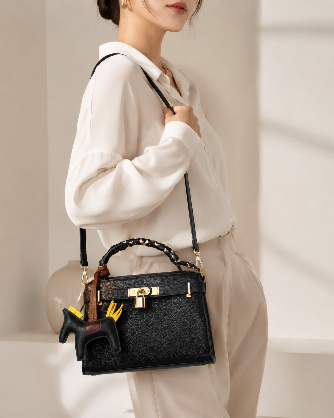 Kelly-Style Top Handle Bag