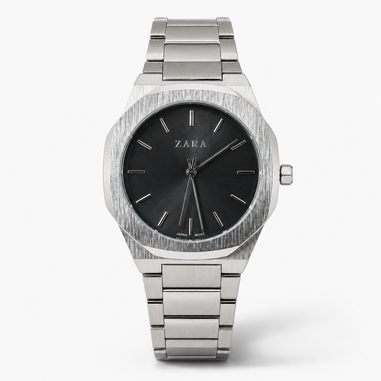 Zara Noir Octa Steel Watch
