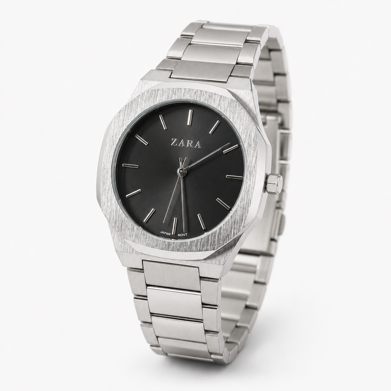 Zara Noir Octa Steel Watch