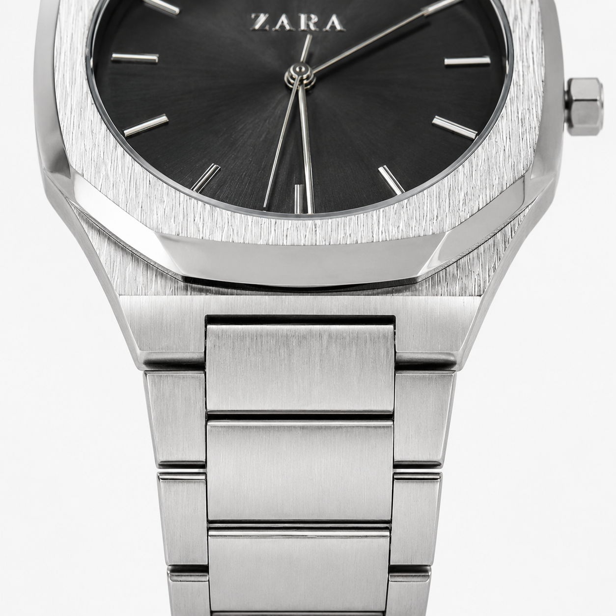 Zara Noir Octa Steel Watch