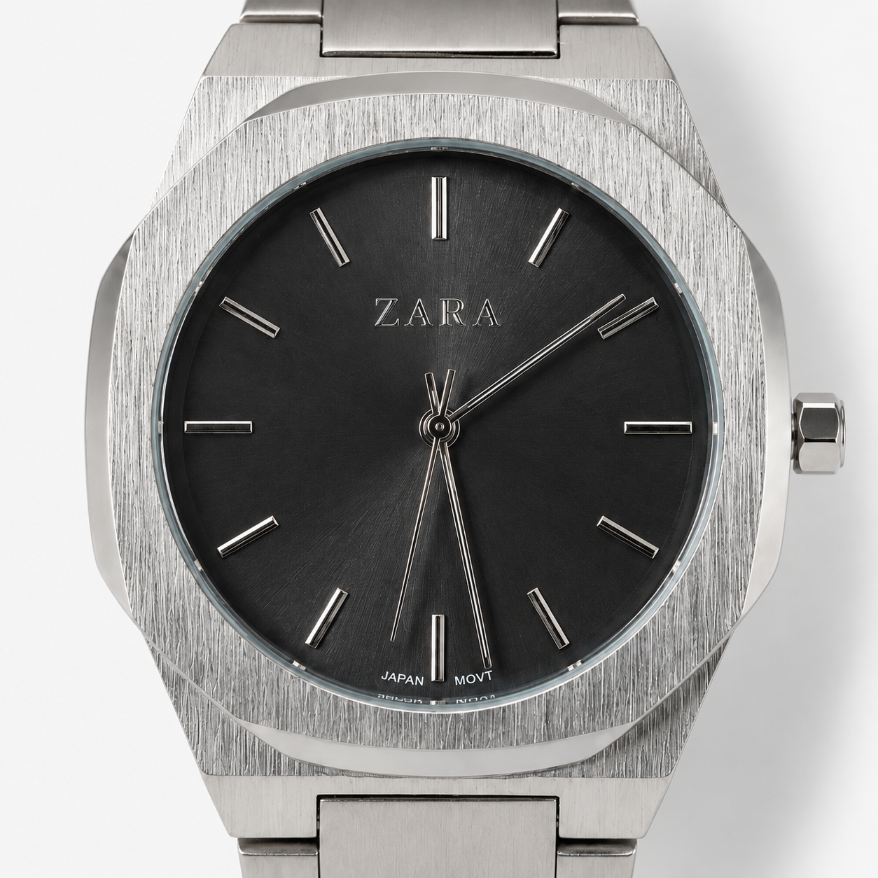 Zara Noir Octa Steel Watch