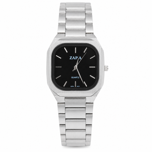 ZAPA Obsidian Square Steel Watch