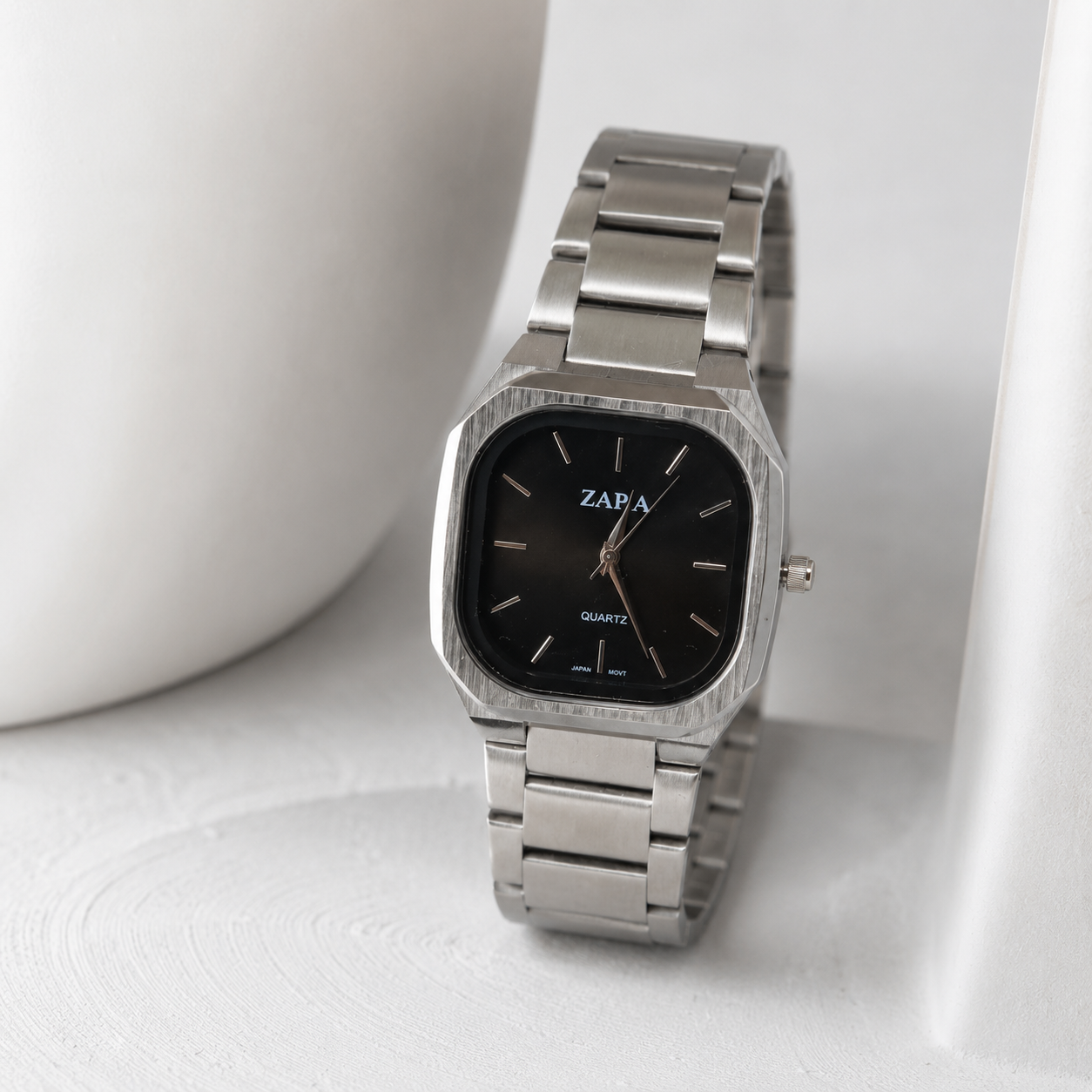 ZAPA Obsidian Square Steel Watch