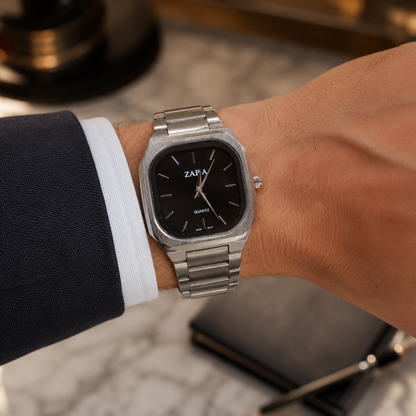 ZAPA Obsidian Square Steel Watch