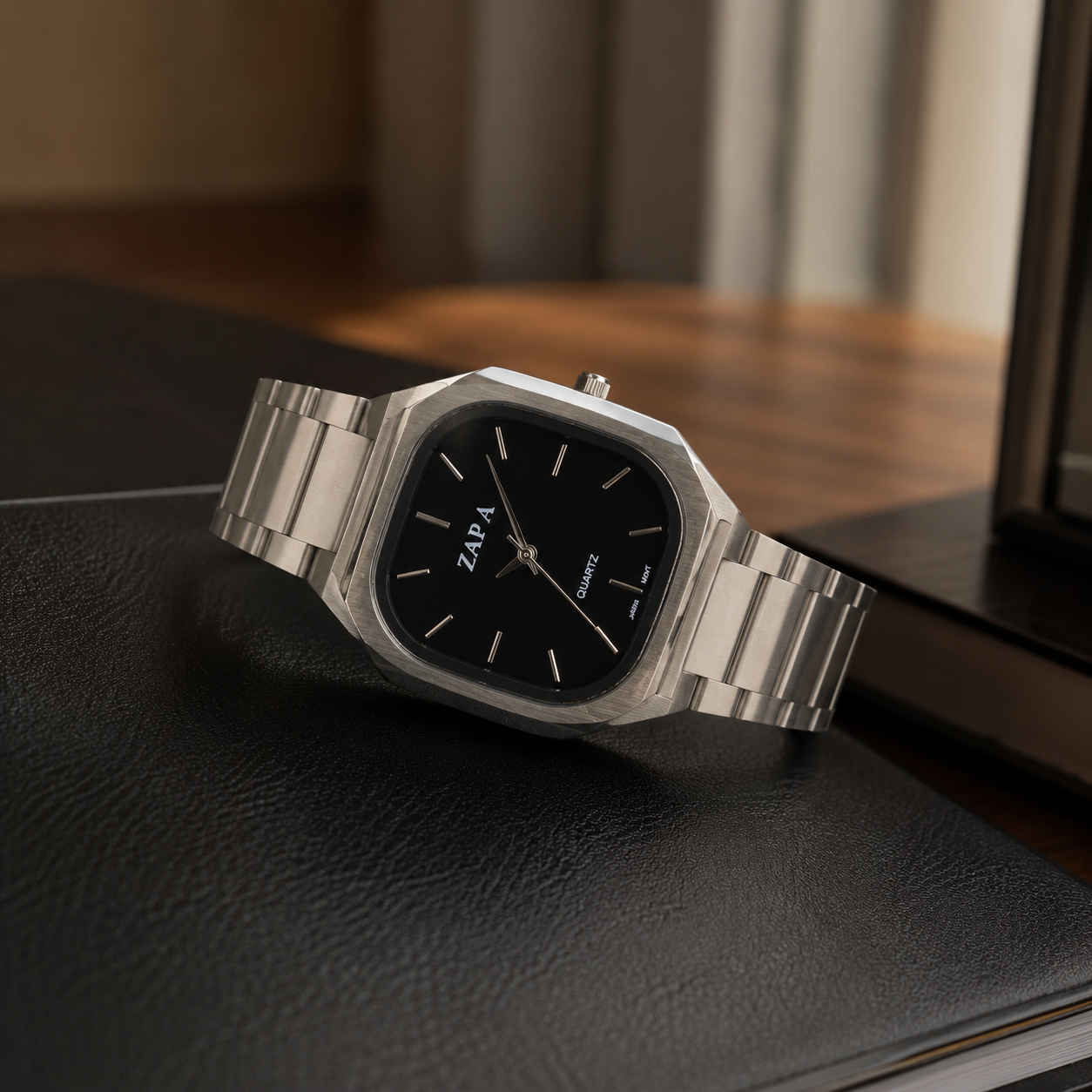 ZAPA Obsidian Square Steel Watch