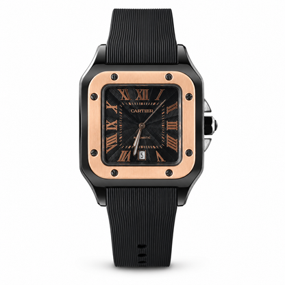 Cartier Santos Rubber Strap - Black