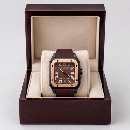 Cartier Santos Rubber Strap - Brown