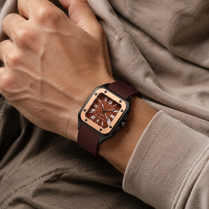 Cartier Santos Rubber Strap - Brown