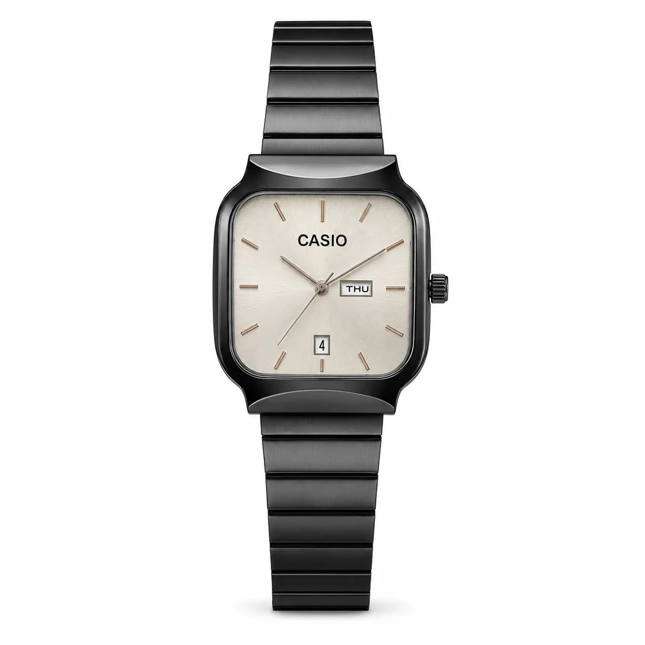 Casio Classic Square Analog Watch - Black - Champaign Dial