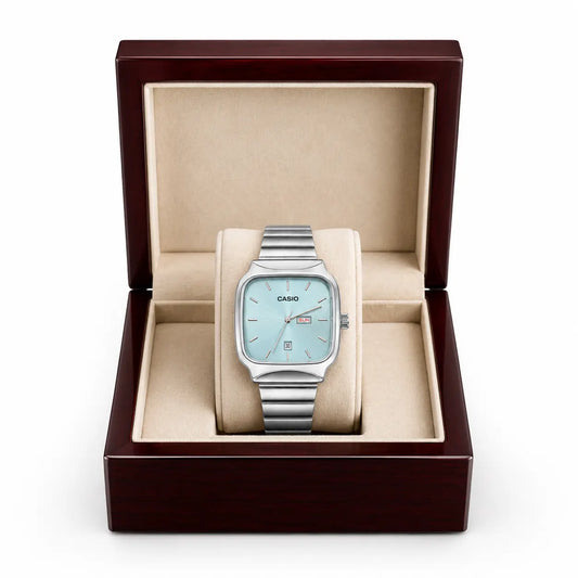 Casio Classic Square Analog Watch - Sky blue