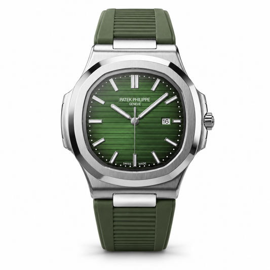 Patek Philippe Nautilus Rubber Strap - Olive Green