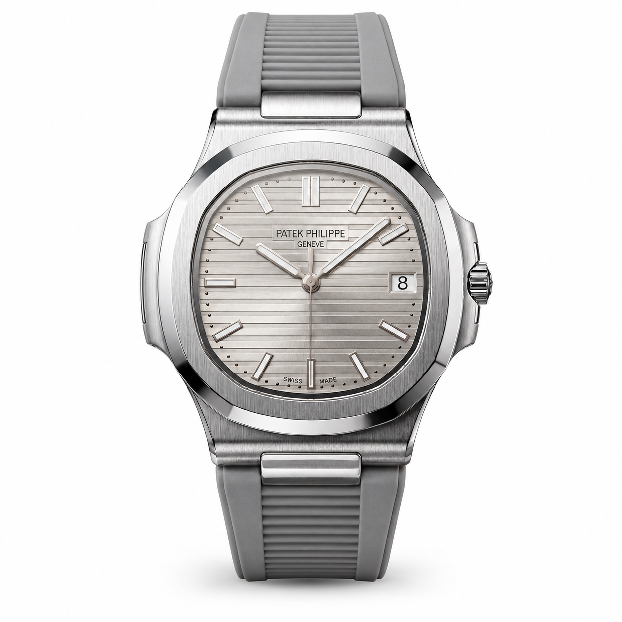 Patek Philippe Nautilus Rubber Strap - Grey