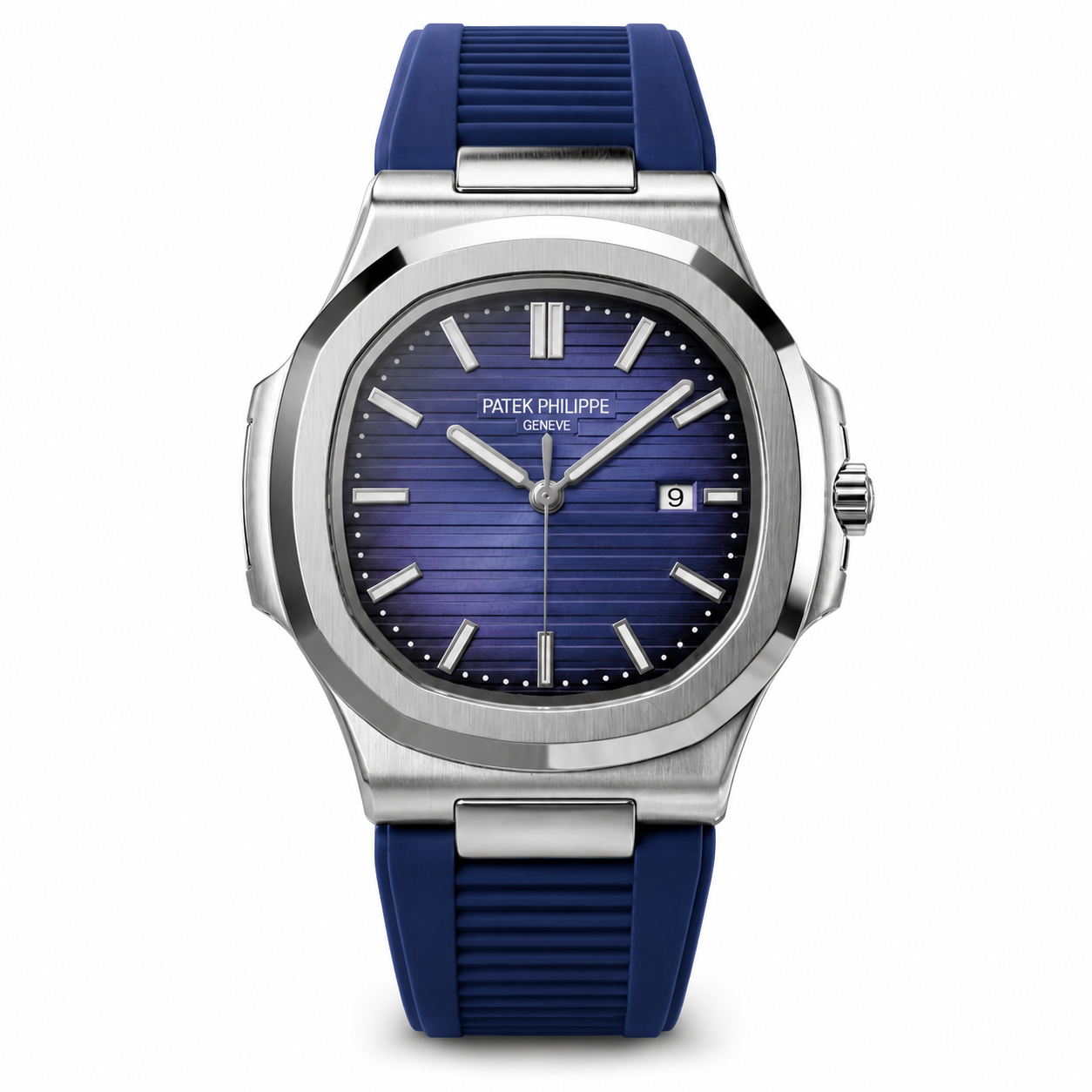 Patek Philippe Nautilus Rubber Strap - Navy Blue