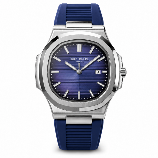 Patek Philippe Nautilus Rubber Strap - Navy Blue