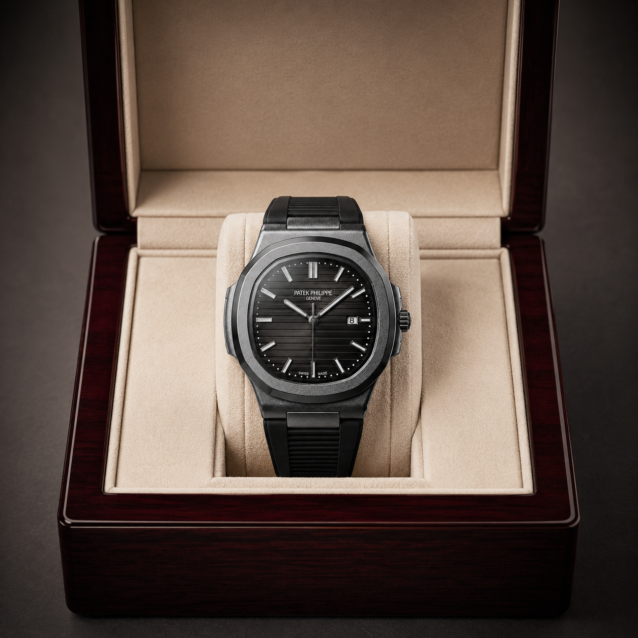 Patek Philippe Nautilus Rubber Strap - Black