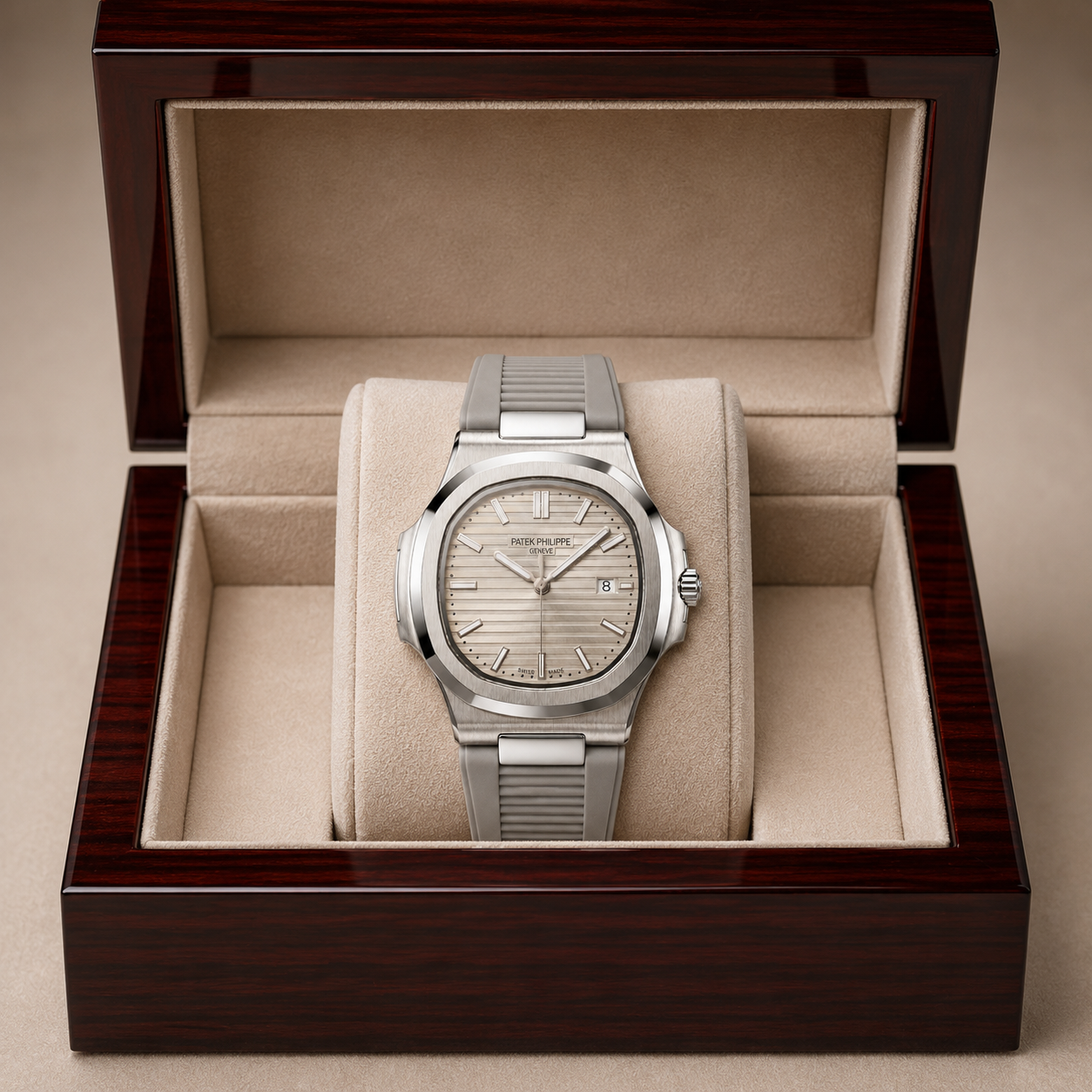 Patek Philippe Nautilus Rubber Strap - Champaign