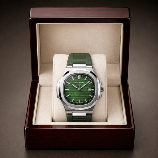 Patek Philippe Nautilus Rubber Strap - Olive Green