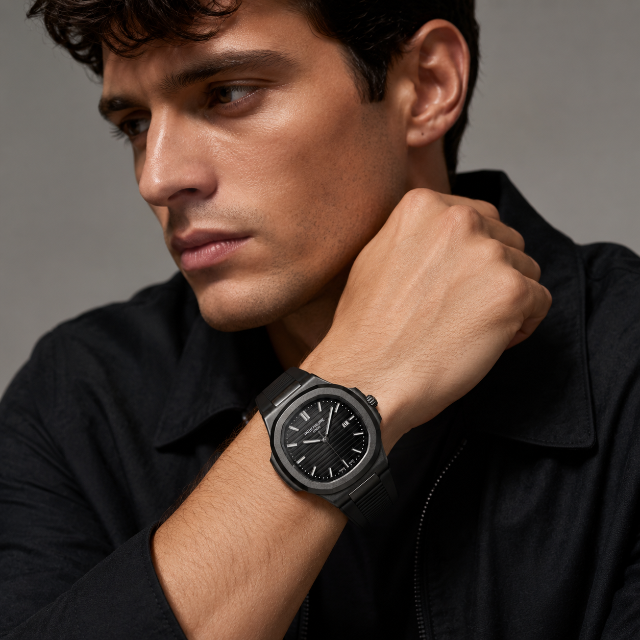 Patek Philippe Nautilus Rubber Strap - Black