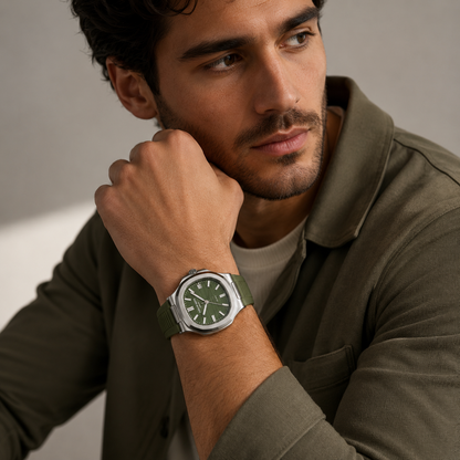 Patek Philippe Nautilus Rubber Strap - Olive Green