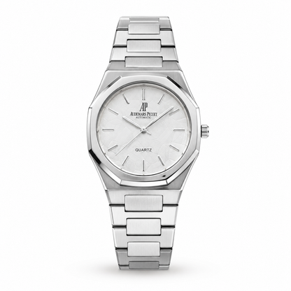 Audemars Piguet Royal Oak White Steel Watch - White Dial