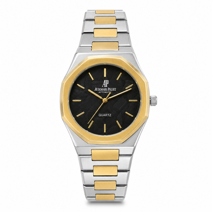 Audemars Piguet Royal Oak Two-Tone Quartz Watch - Black Dial