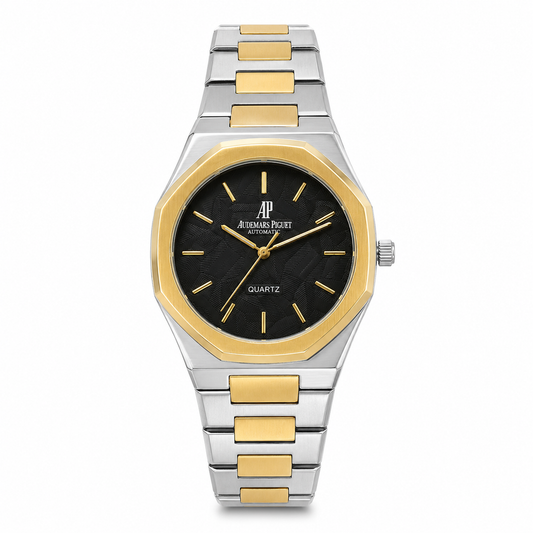 Audemars Piguet Royal Oak Two-Tone Quartz Watch - Black Dial