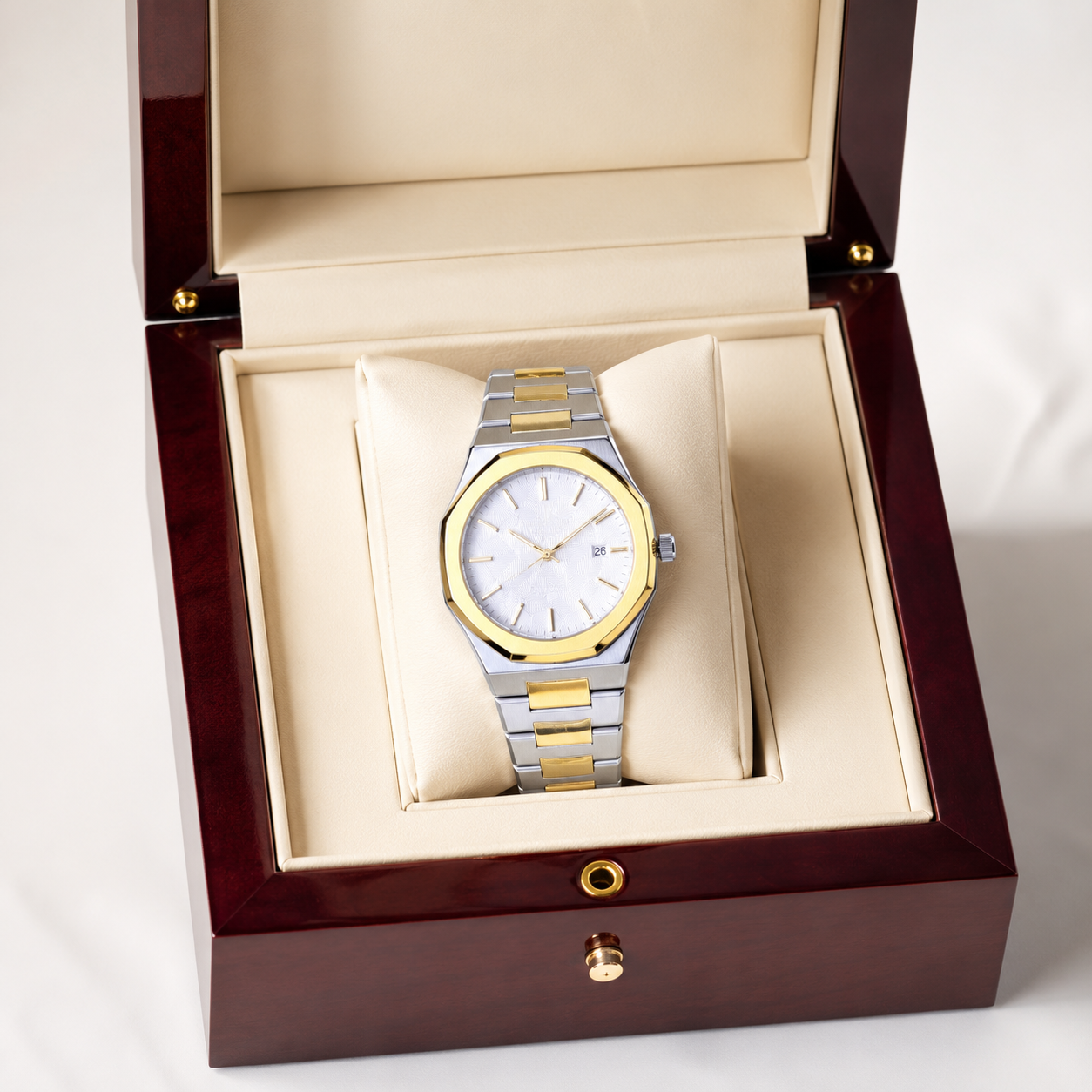 Audemars Piguet Royal Oak Two-Tone Watch - White Dial