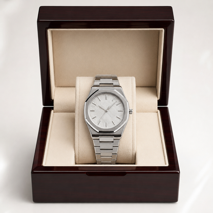 Audemars Piguet Royal Oak White Steel Watch - White Dial