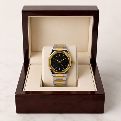 Audemars Piguet Royal Oak Two-Tone Quartz Watch - Black Dial