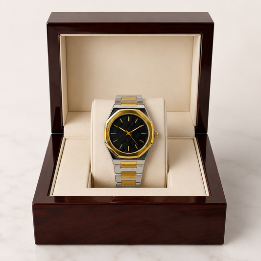 Audemars Piguet Royal Oak Two-Tone Quartz Watch - Black Dial