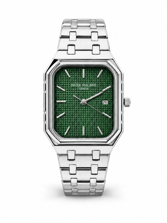 Patek Philippe Cubitus Textured Dial Steel - Olive Green Dial