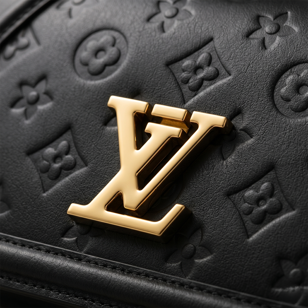 Louis Vuitton Monogram Embossed Cross & Top Handle Bag