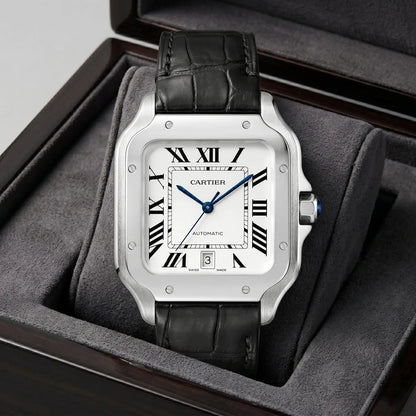 Cartier Santos Leather Watch