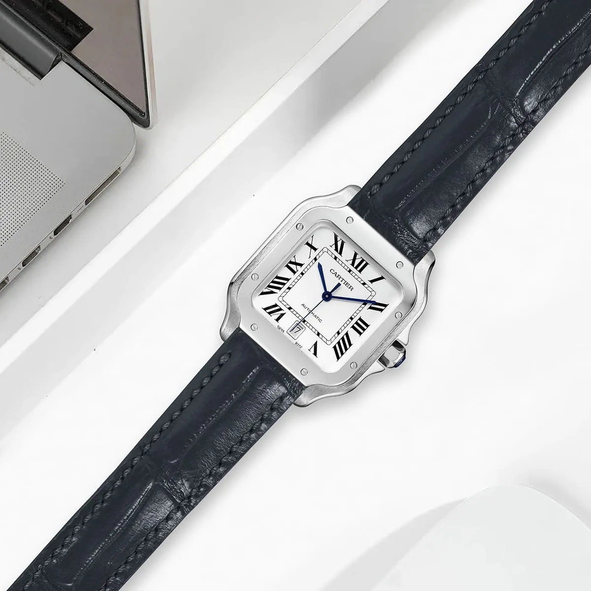 Cartier Santos Leather Watch